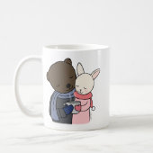 Bear & Bunny Mug Cute Couple Cute Mug Gift for Her (Left)