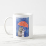Bear &amp; Bunny Under Umbrella Cute Bear And Rabbit Coffee Mug at Zazzle