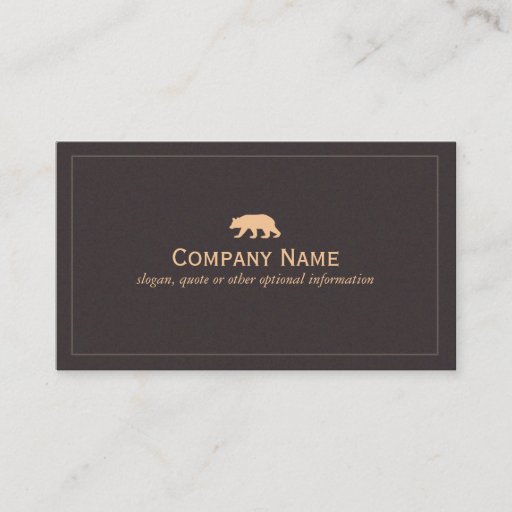 Customizable Bear Business  Card Business Card Template
