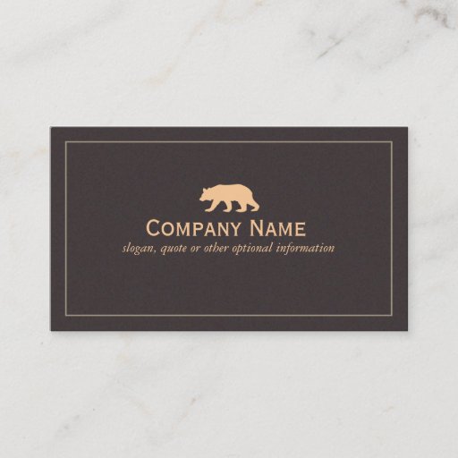 Customizable Bear Business Card