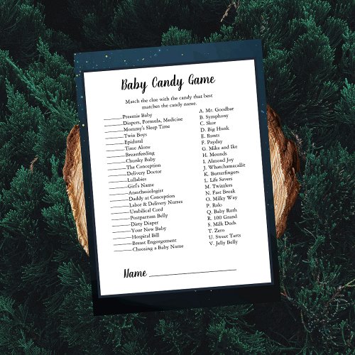 Bear Candy Match Baby Shower Game Invitation