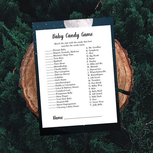 Bear Candy Match Baby Shower Game Invitation