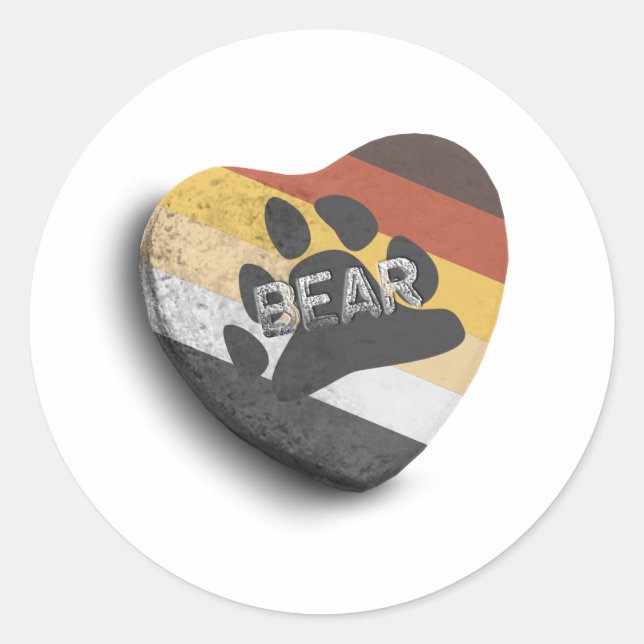 BEAR CANDY -.png Classic Round Sticker (Front)