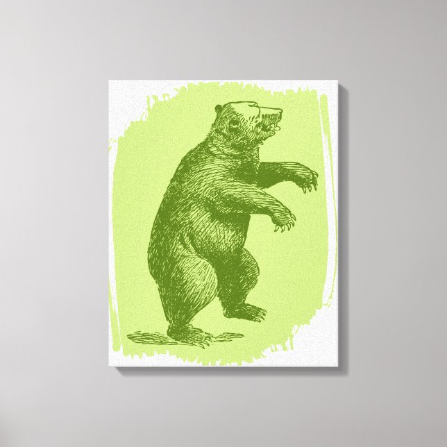 Bear Canvas Print (Front)
