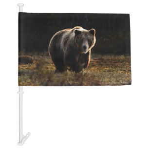 Bear Car Flag