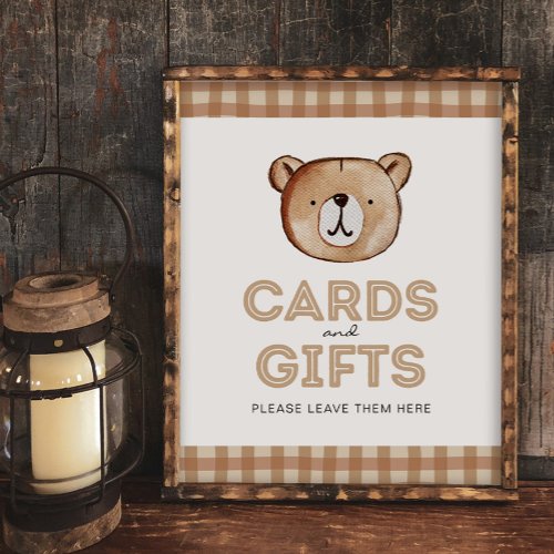 Bear Cards and Gifts Sign