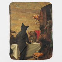 Bear Carousel By William Holbrook Beard Baby Blanket