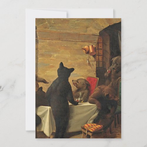 Bear Carousel By William Holbrook Beard Invitation