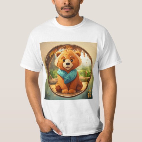 Bear Cave Hibernation Cartoon T_Shirt Designs
