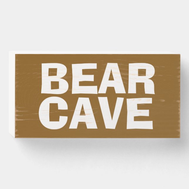BEAR CAVE WOOD SIGN (Front Horizontal)