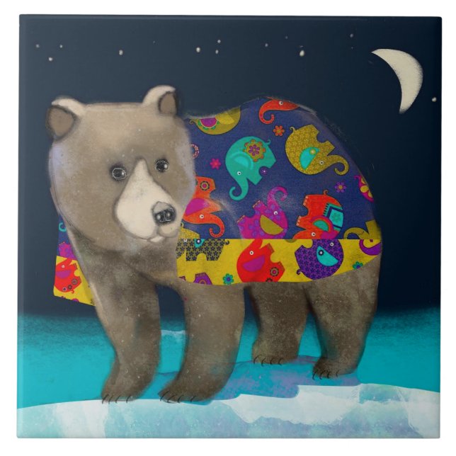 Bear Ceramic Tile/Trivet (6" square) Ceramic Tile (Front)