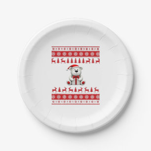 Bear Christmas Christmas (1) Paper Plates