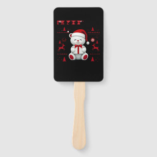 Bear Christmas Christmas (2) Hand Fan