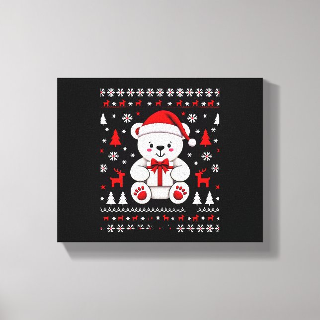 Bear Christmas Christmas (3) Canvas Print (Front)
