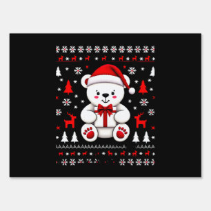 Bear Christmas Christmas (3) Sign