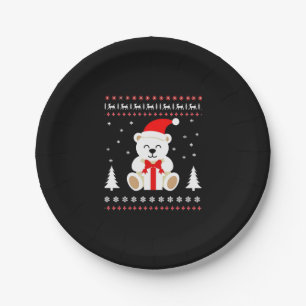 Bear Christmas Christmas (4) Paper Plates