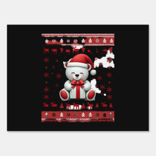 Bear Christmas Christmas (5) Sign