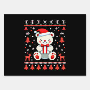 Bear Christmas Christmas (6) Sign