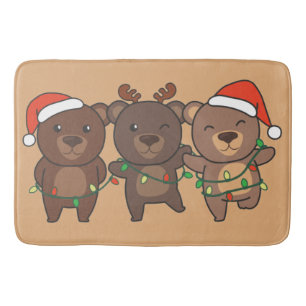 Bear Christmas Christmas Animals Cute Bears Bath M Mat