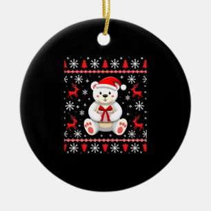 Bear Christmas Christmas Ceramic Ornament