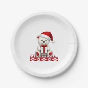 Bear Christmas Christmas Paper Plates