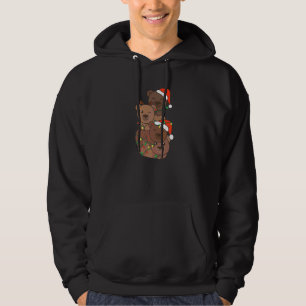 Bear Christmas Christmas Tree Animals Cute Bear   Hoodie