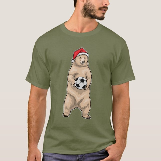 Bear Christmas Soccer T-Shirt (Front)