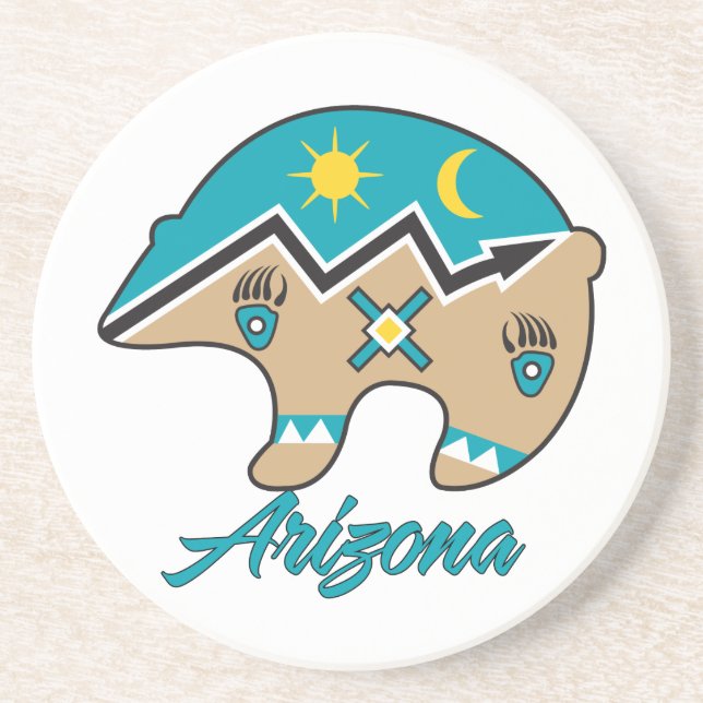 Bear Clan Arizona Sandstone Coaster (Front)