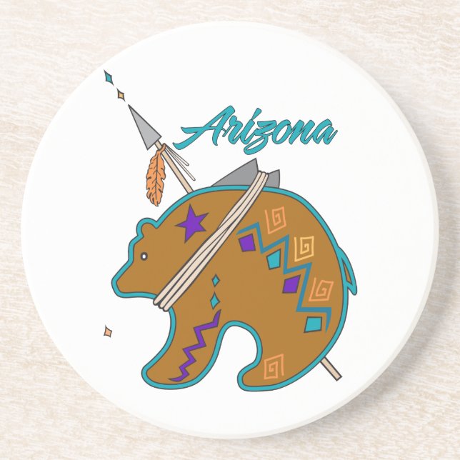 Bear Clan Arrow Drink Coaster (Front)