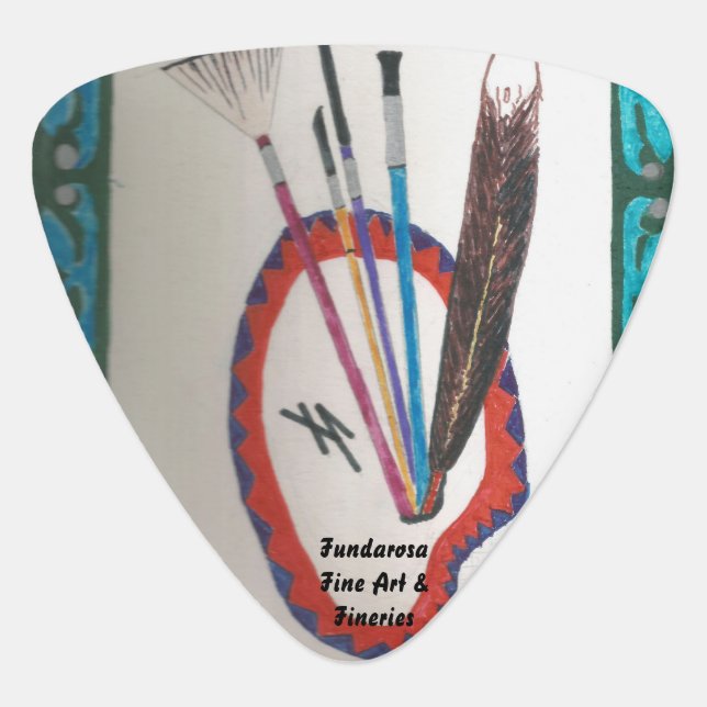 Bear Clan Art Pallet Guitar PIck (Front)