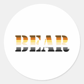 BEAR CLASSIC ROUND STICKER