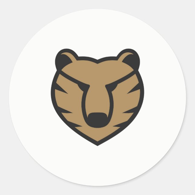 Bear Classic Round Sticker (Front)