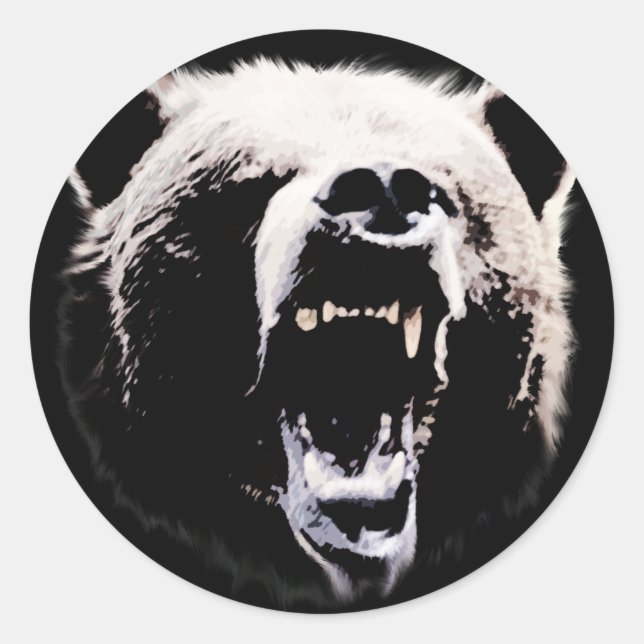 Bear Classic Round Sticker (Front)