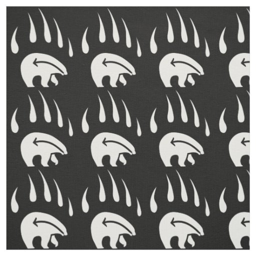 Bear Claw Fabric Tribal Bear Art Fabric