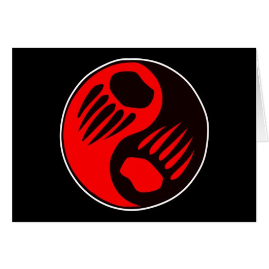Bear Claw Yin Yang Black Cards (Front Horizontal)