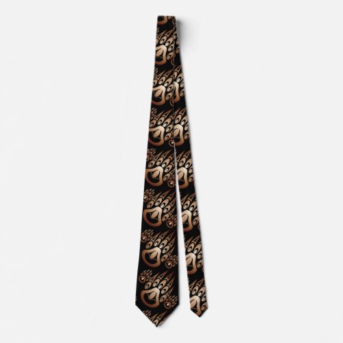 Bear Claws _ Copper on Black Neck Tie