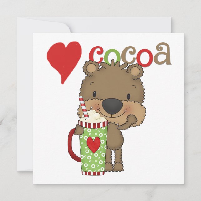 Bear Cocoa Love Holiday Card (Front)