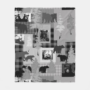 Bear Collage Fleece Blanket