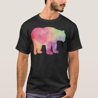 Bear Colorful Watercolor Art T-Shirt