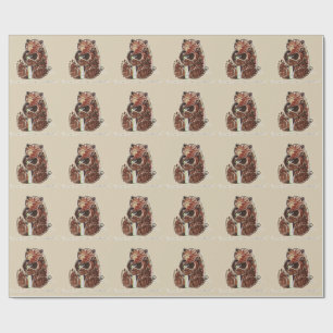Bear Contemplates Hibernation Wrapping Paper