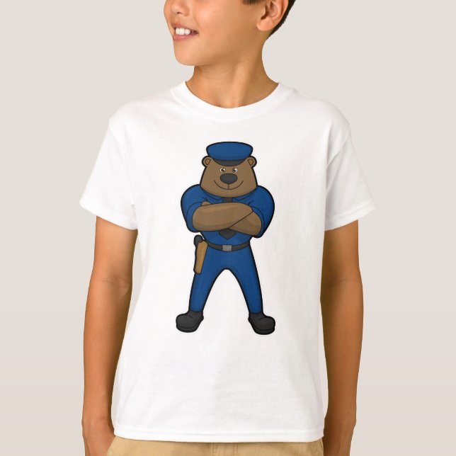 Bear Cop Police T-Shirt (Front)