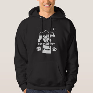 Bear Country Wyoming Grizzly Bear With Deer Mounta Hoodie