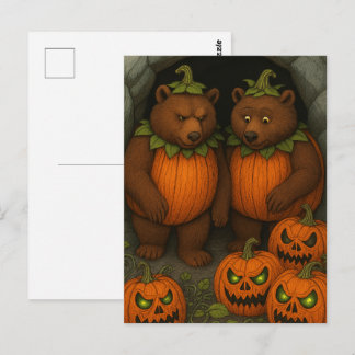 Bear Couple Costumes Postcard