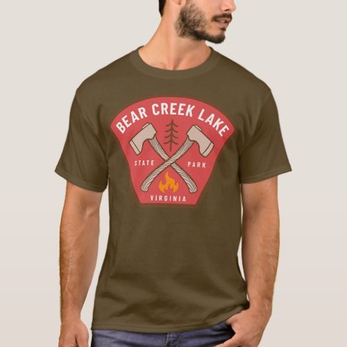 Bear Creek Lake State Park Virginia Camp Fire Vaca T_Shirt