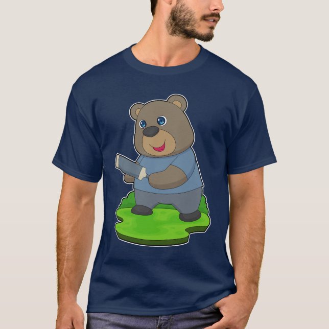 Bear Cricket Cricket bat T-Shirt (Front)