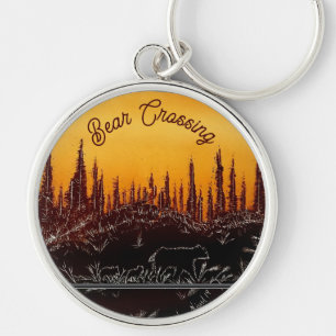 Bear Crossing Park Road Keychain