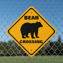 Bear Crossing Roadway Property Warning