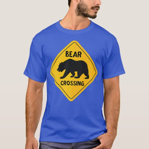 Bear Crossing Sign Gay Bear LGBT Gay Pride T_Shirt