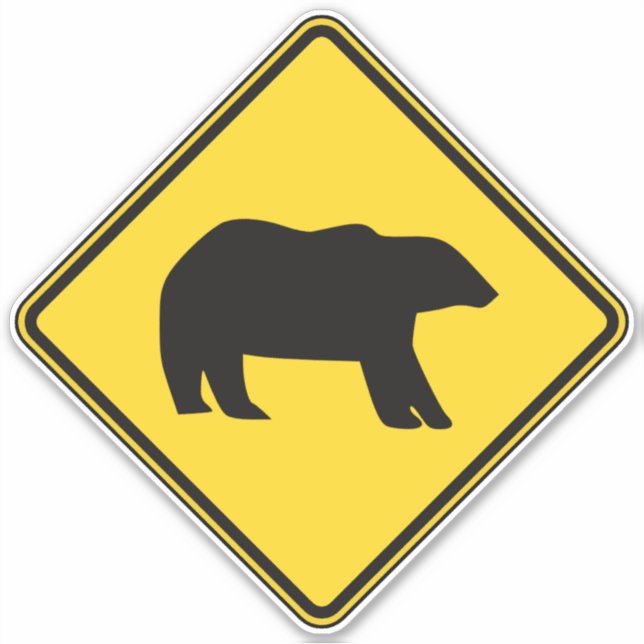 Bear Crossing Sticker (Front)