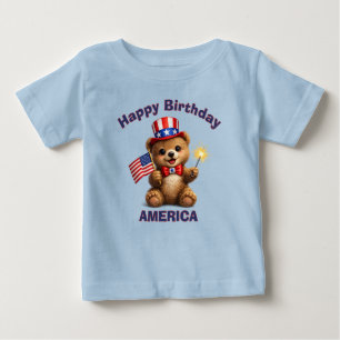 Bear Cub (5a) Patriotic Kid T-Shirt